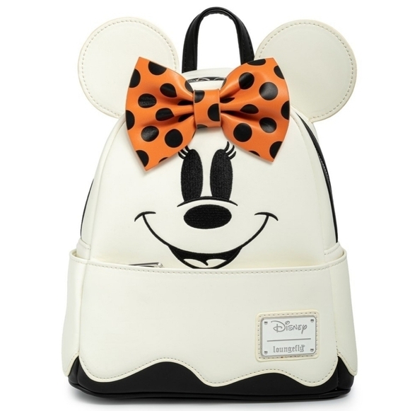 Loungefly Disney Ghost Minnie Mouse Glow in the Dark Backpack - Picture 11 of 11